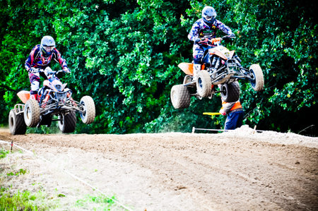 NOWOGARD, POLAND - JUNE 30 : Polish Western Zone Motocross Championship Round VI Poland, Nowogard ...