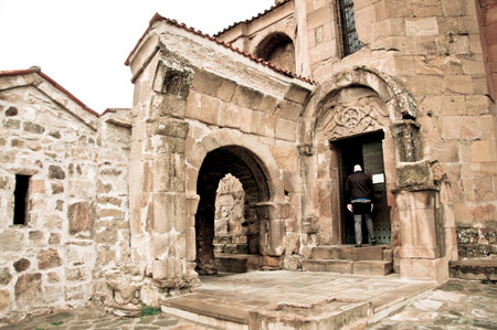 medieval old historic church in Georgia near Mkheta