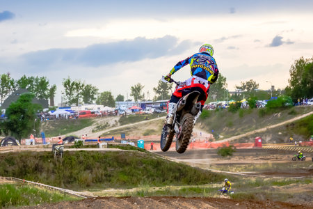 motocross riders on the race