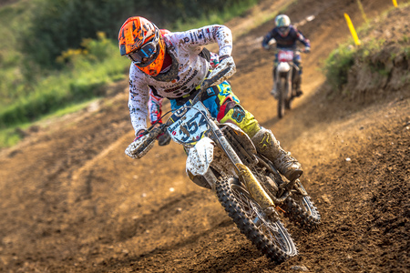 GDANSK, POLAND - SEPTEMBER 10 : rider on Polish Motocross Championship Poland, Gdansk 10 Septemeber 2016のeditorial素材