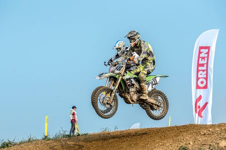 GDANSK, POLAND - SEPTEMBER 10: Motocross rider on Polish Championship Poland, Gdansk 10 Septemeber 2016のeditorial素材