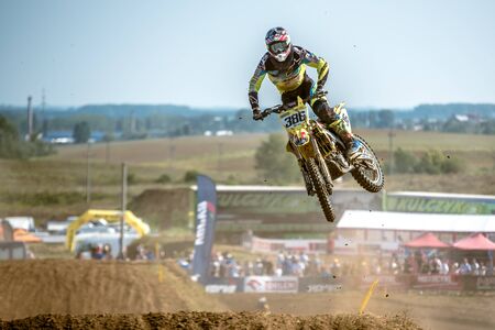 GDANSK, POLAND - SEPTEMBER 11 : undefined rider on Polish Motocross Championship Poland, Gdansk 11 Septemeber 2016のeditorial素材