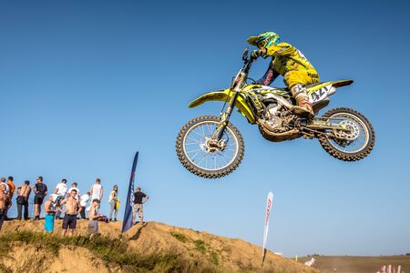 GDANSK, POLAND - SEPTEMBER 11 : undefined rider on Polish Motocross Championship Poland, Gdansk 11 Septemeber 2016のeditorial素材