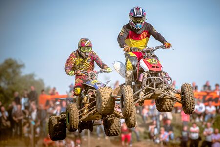 Quad rider on the raceのeditorial素材