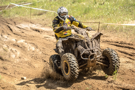 Quad rider on the raceのeditorial素材