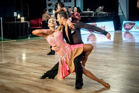 Krakow, Poland - December 11, 2016 - Wieczysty Dance Competition. Regional dance tournament in Krakowのeditorial素材