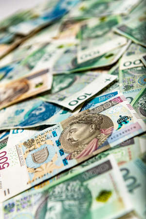 polish paper money or banknotesの写真素材
