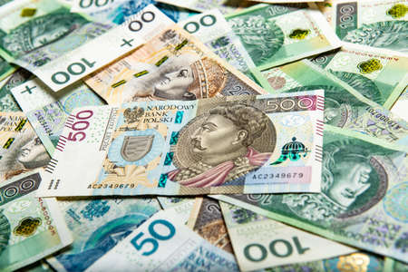 polish paper money or banknotesの写真素材
