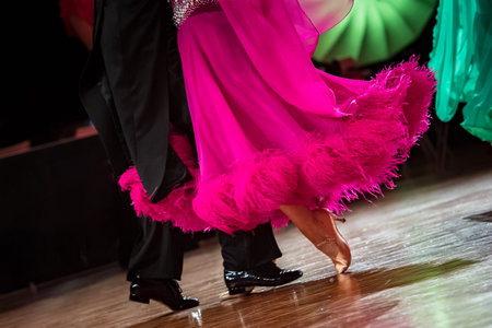 couple dancing ballroom dance on dance competition