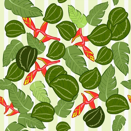 seamless texture of the Malaysian plant illustration のイラスト素材