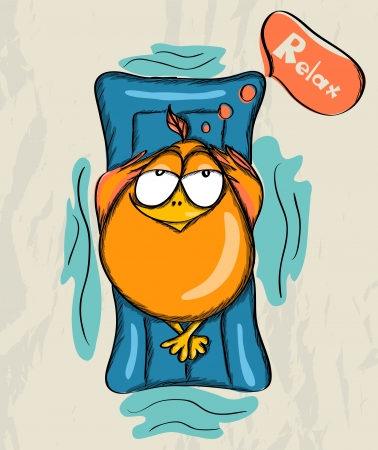 Poster with funny bird  Vector illustration EPS8のイラスト素材
