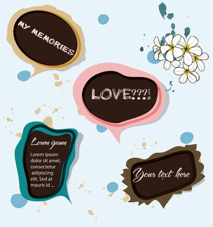 Set of bubbles for speech. Vector illustration EPS10のイラスト素材