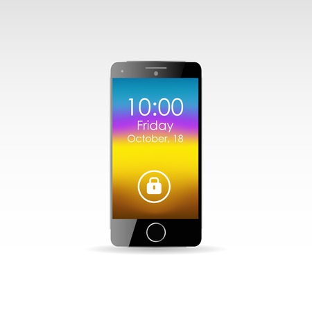 isolated touch screen smartphone のイラスト素材