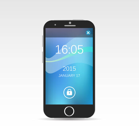 isolated touch screen smartphoneのイラスト素材