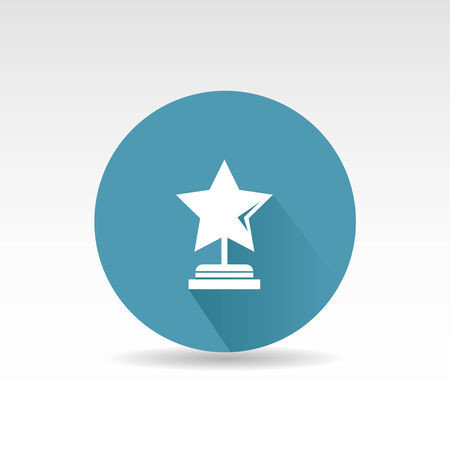 Flat star. First place, vector designのイラスト素材