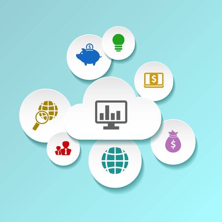 Vector infographic or web design templateのイラスト素材