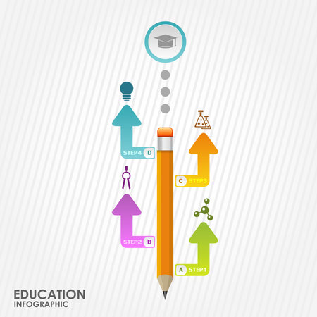 infographic or web design templateのイラスト素材