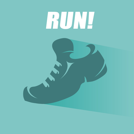 Running shoe symbol - vector illustrationのイラスト素材