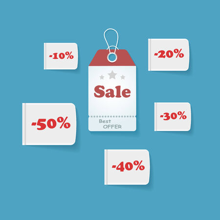 Sale tags vector illustrationのイラスト素材