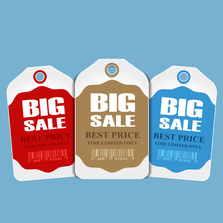 Sale tags, vector illustrationのイラスト素材