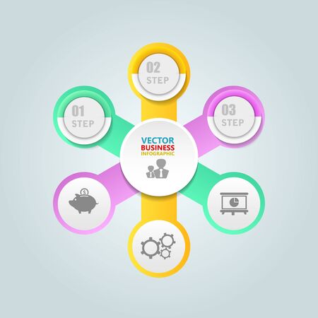 Abstract digital Infographic. Business vectorのイラスト素材