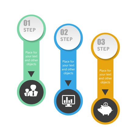 Abstract digital Infographic. Business vectorのイラスト素材