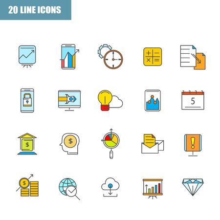 Set of thin line icons for your designのイラスト素材