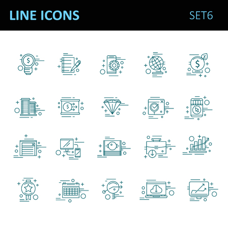 Modern thin line icons set for businessのイラスト素材