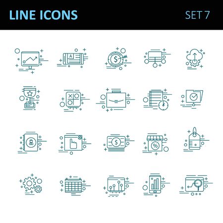 Modern thin line icons set for businessのイラスト素材