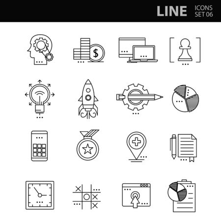 Modern thin line icons set for businessのイラスト素材