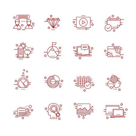 Modern thin line icons set for businessのイラスト素材