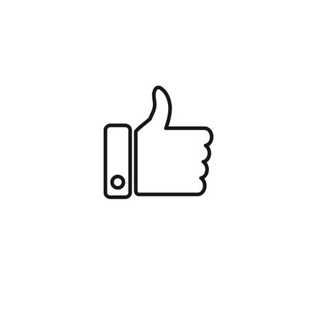 Thumbs up like modern icon, flat vector designのイラスト素材