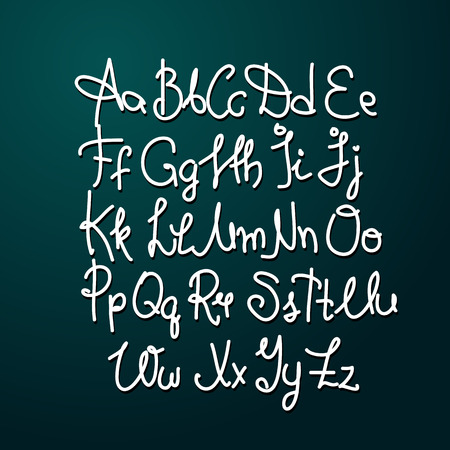 Vector handmade brush script, good lettering epsのイラスト素材