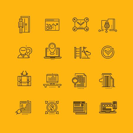 Modern thin line icons set for businessのイラスト素材
