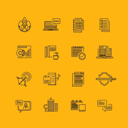 Modern thin line icons set for businessのイラスト素材