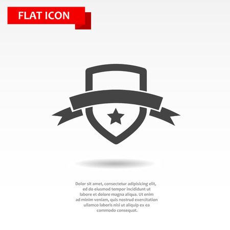 flat award sign black simple iconのイラスト素材