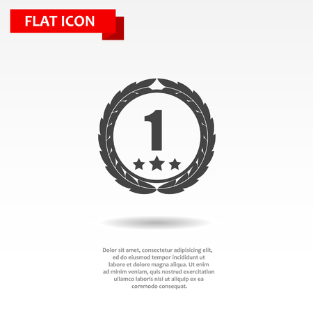 flat award sign black simple iconのイラスト素材