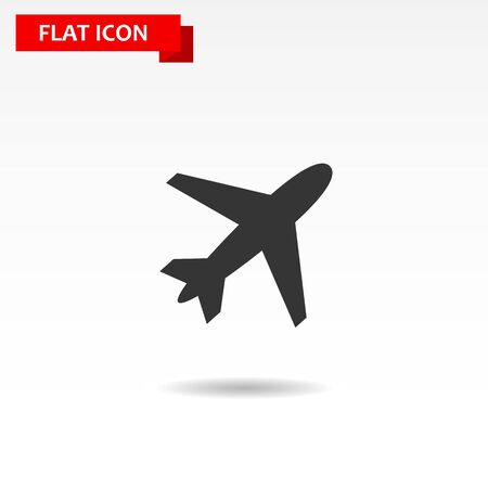Jet Plane vector icon. Style is flat black symbolのイラスト素材