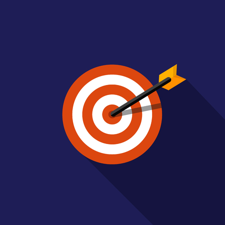 Target marketing icon. Target with arrow symbol.のイラスト素材