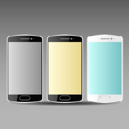 vector smartphone icons setのイラスト素材