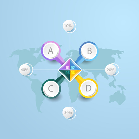 Vector elements for infographic. Template for diagram, graph, presentation and chart. Business illustrationのイラスト素材