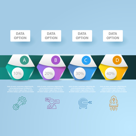 Vector elements for infographic. Template for diagram, graph, presentation and chart. Business illustrationのイラスト素材
