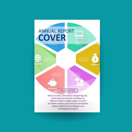 Vector design for Cover Annual Flyer Poster A4 sizeのイラスト素材