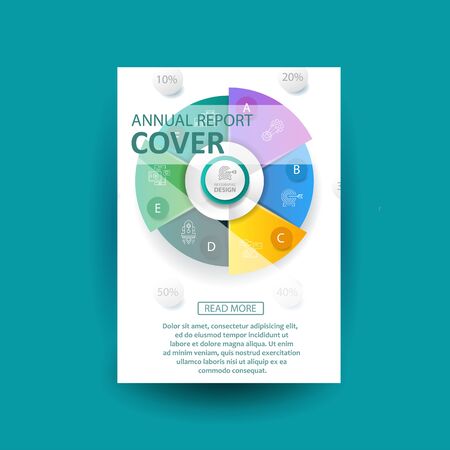 Vector design for Cover Annual Flyer Poster A4 sizeのイラスト素材