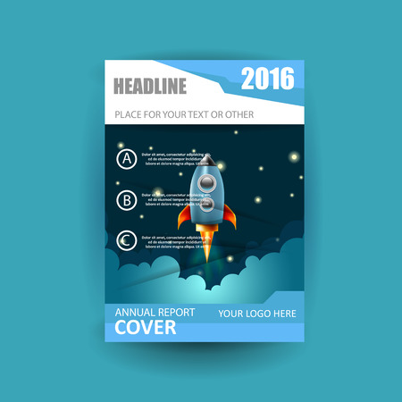 Vector design for Cover Annual Flyer Poster A4 sizeのイラスト素材