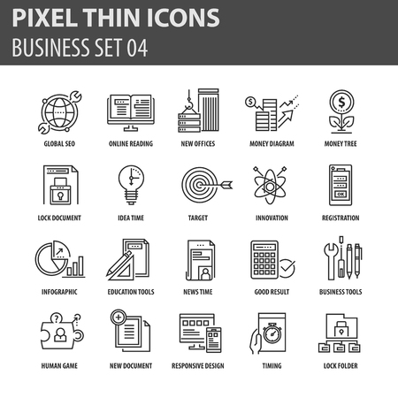 Modern thin line icons set for businessのイラスト素材