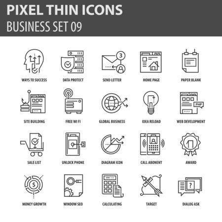 Modern thin line icons set for businessのイラスト素材