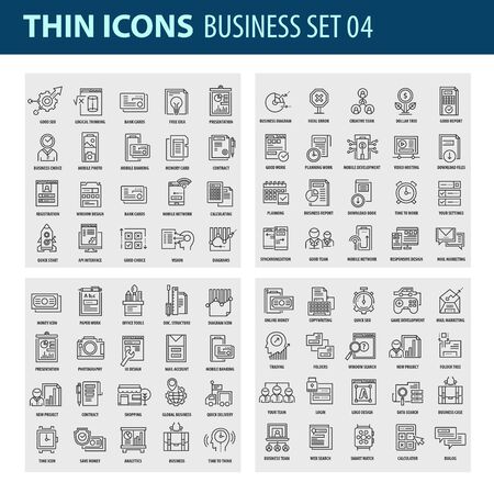 Modern thin line icons set for businessのイラスト素材