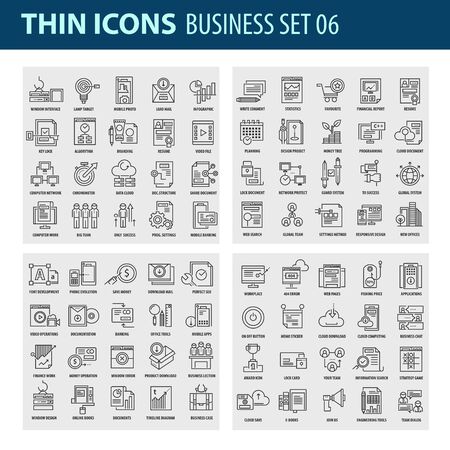 Modern thin line icons set for businessのイラスト素材