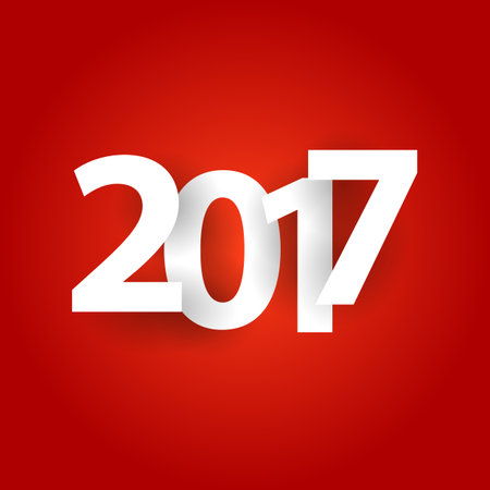 Happy New Year 2017 background. Calendar templateのイラスト素材
